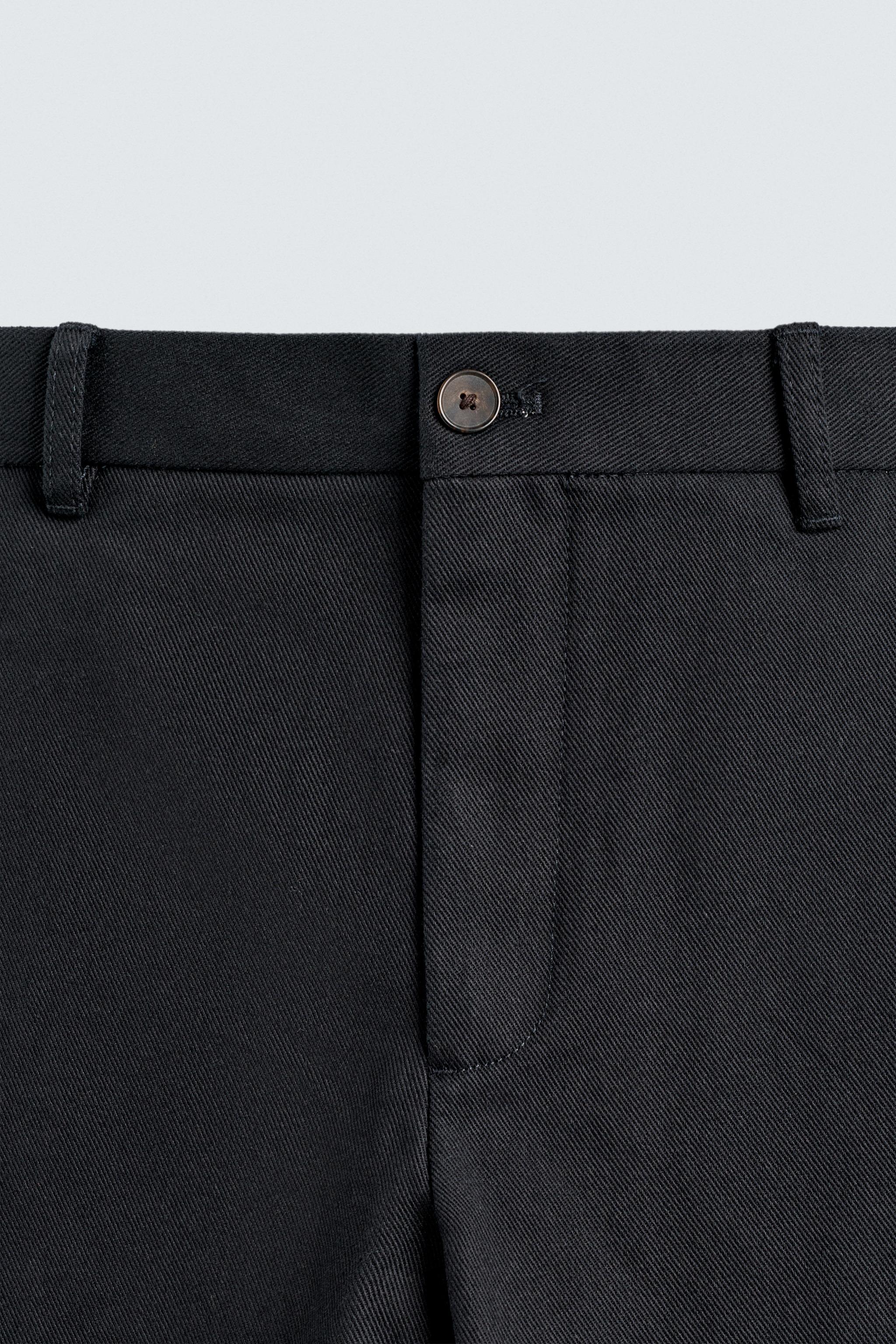 PANTALON STRAIGHT FIT STRUCTURÉ